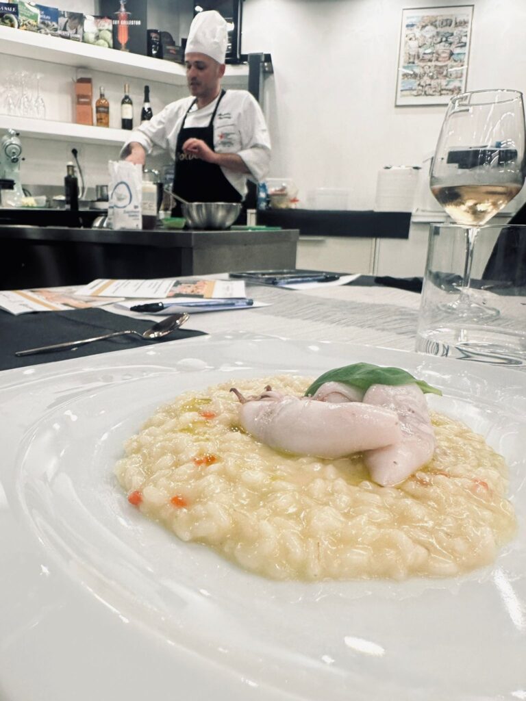 Extra virgin olive oil in the kitchen with chef Alessandro Rapisarda